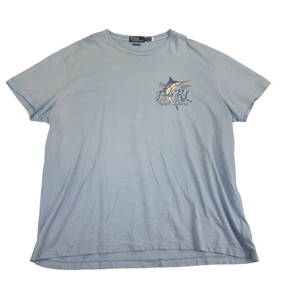 Polo by Ralph Lauren Other - Polo Ralph Lauren Mens Classic Fit Sag Harbor Graphic T-Shirt Light Blue 2XL